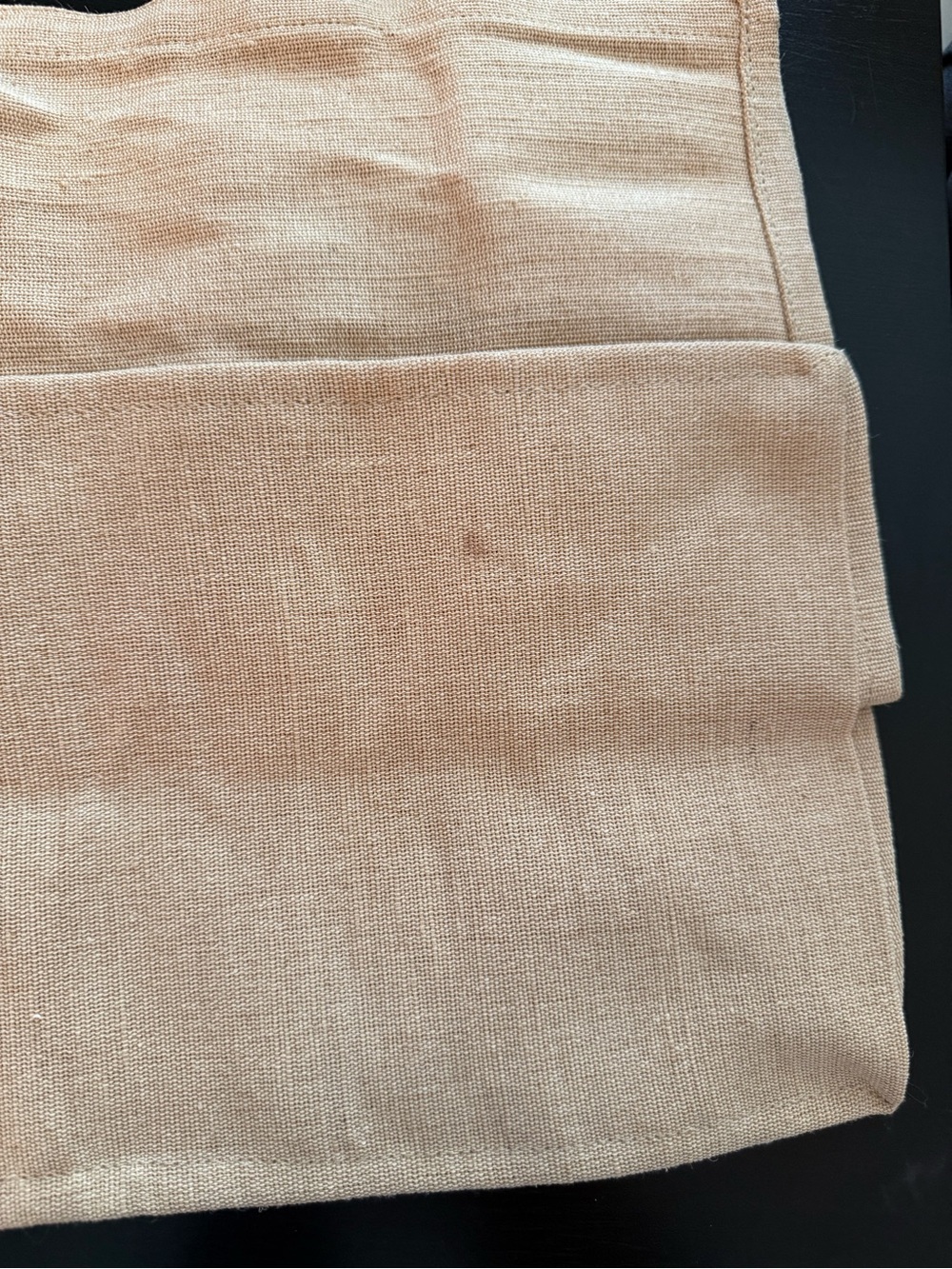 HARRODS NWT jute reusable tote bag with green logo on both sides. - Picture 5 of 6